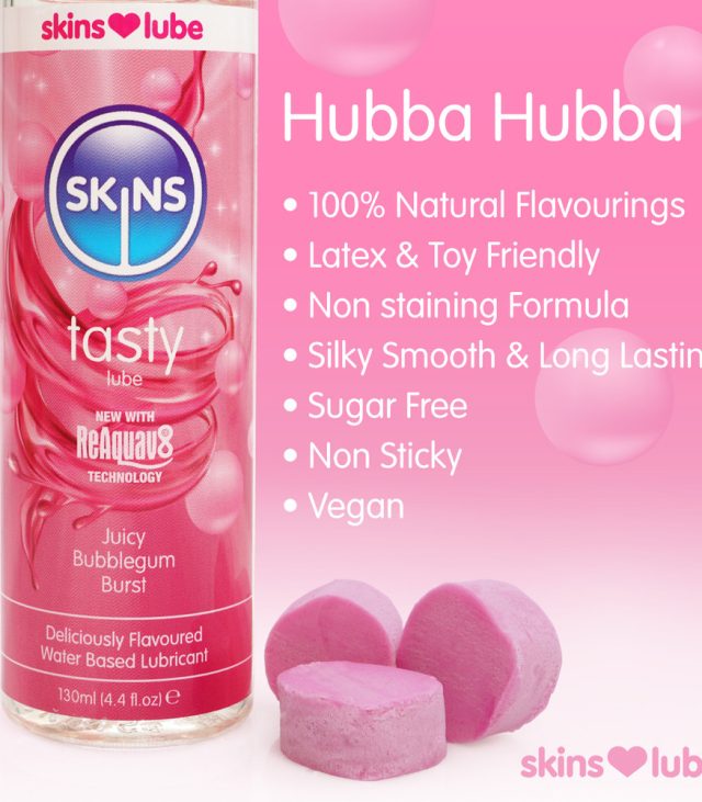 Skins Juicy Bubblegum Blast Waterbased Lubricant 130ml - Image 3
