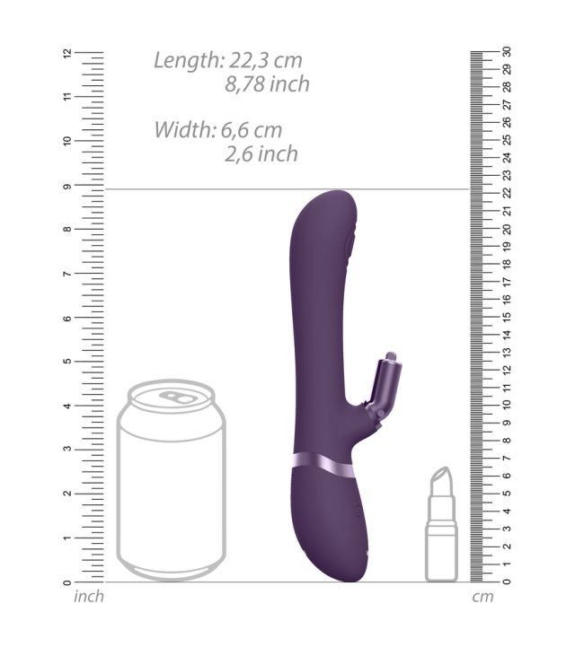 Vive Etsu Interchangeable Rabbit Vibrator Purple - Image 3