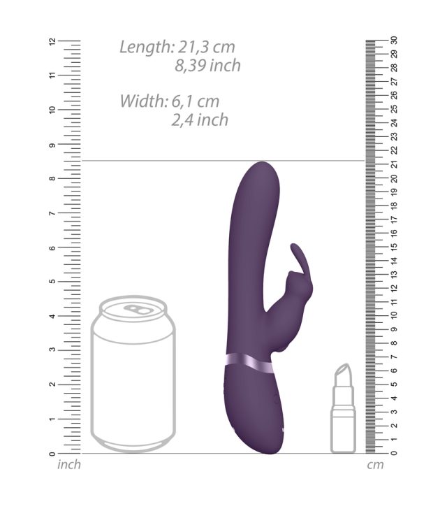 Vive Taka Triple Action Automatic Inflatable Vibrator Purple - Image 3