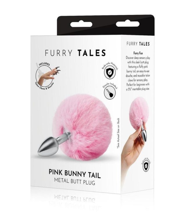 Furry Tales Pink Bunny Tail Butt Plug - Image 4