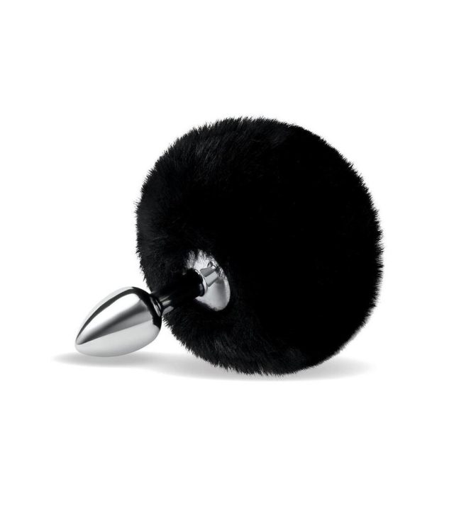 Furry Tales Black Bunny Tail Butt Plug