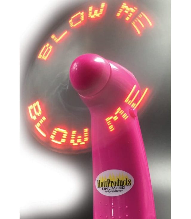 Blow Me Light Up Pocket Fan Pink - Image 2