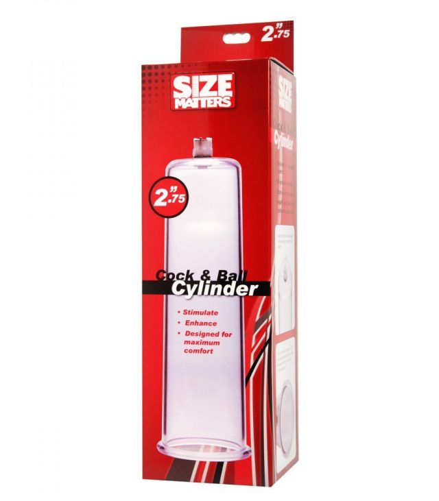 Size Matters Cock And Ball Cylinder Clear 2.75 Inch - Image 3