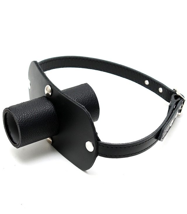 Leather Gag With Urine Tube