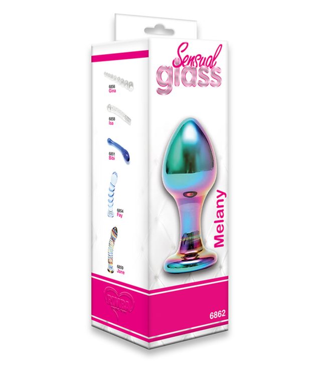 Sensual Multi Coloured Glass Melany Anal Dildo - Image 4