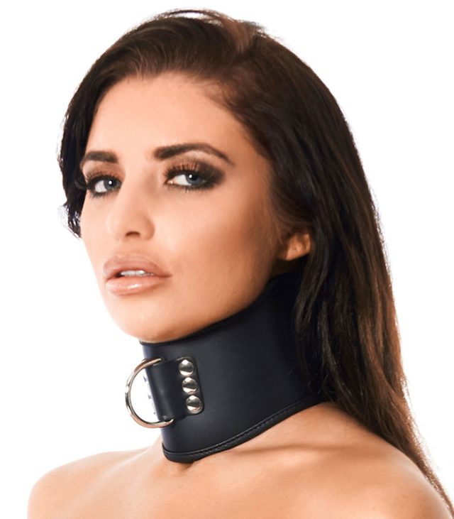 Leather Collar With Padlock
