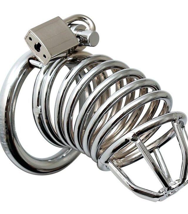 Chrome Chastity Cock Cage