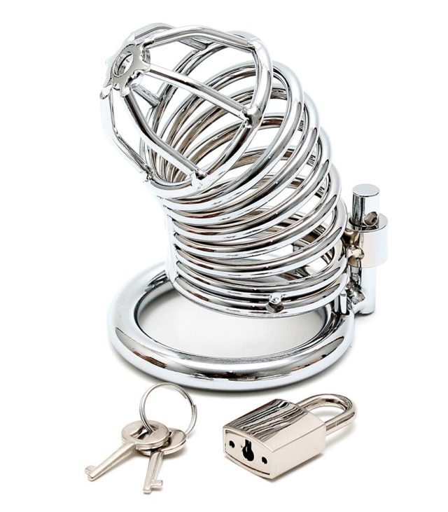 Chrome Chastity Cock Cage - Image 2