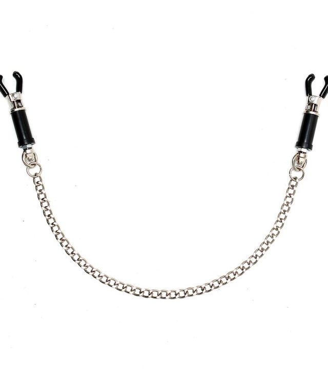 Silver Nipple Clamps With Chain