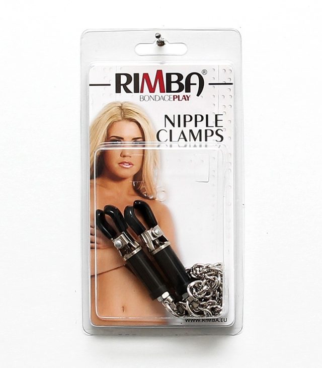 Silver Nipple Clamps With Chain - Image 3