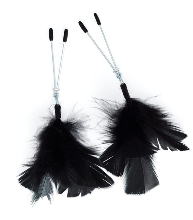 Black Feather Nipple Clamps
