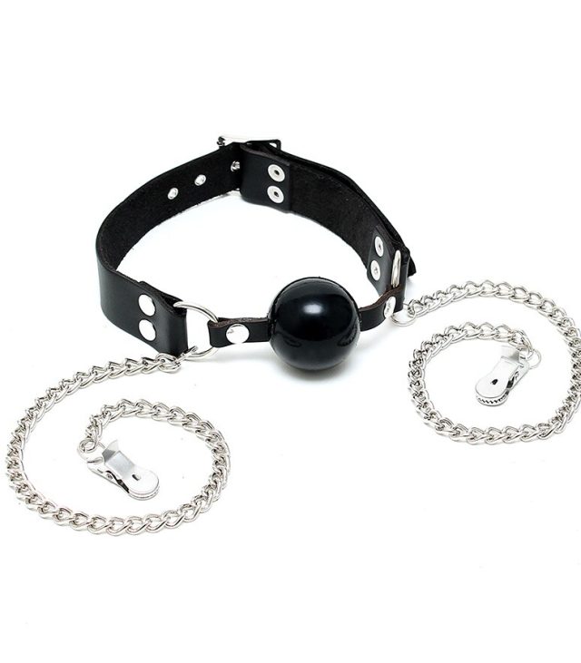 Mouth Gag And Nipple Chain